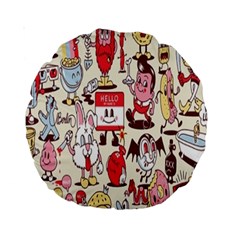 Retro Food Standard 15  Premium Round Cushions by Sparkle