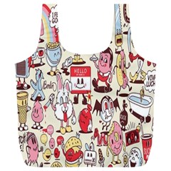 Retro Food Full Print Recycle Bag (xl) by Sparkle