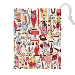 Retro Food Drawstring Pouch (5xl) by Sparkle