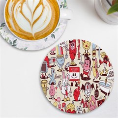 Retro Food Uv Print Round Tile Coaster by Sparkle