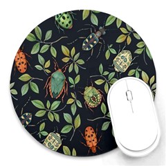 Nature With Bugs Round Mousepads by Sparkle