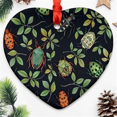 Nature With Bugs Ornament (heart)