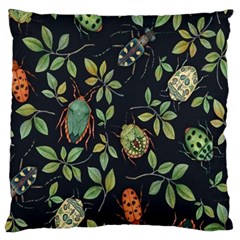 Nature With Bugs Large Cushion Case (one Side) by Sparkle