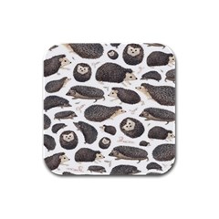 Hedgehog Rubber Square Coaster (4 Pack) by Sparkle