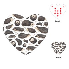 Hedgehog Playing Cards Single Design (heart) by Sparkle