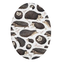 Hedgehog Oval Ornament (two Sides) by Sparkle