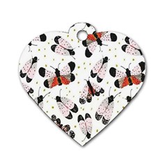 Butterfly Dog Tag Heart (two Sides) by Sparkle