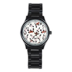 Butterfly Stainless Steel Round Watch by Sparkle