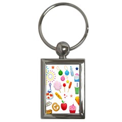 Summer-fair-food-goldfish Copy Copy Key Chain (rectangle) by Nexatart