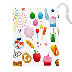 Summer-fair-food-goldfish Copy Copy Drawstring Pouch (4xl) by Nexatart