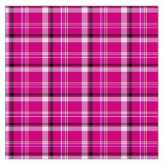 Pink Tartan-9 Large Satin Scarf (square)