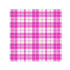 Pink Tartan Small Satin Scarf (Square)