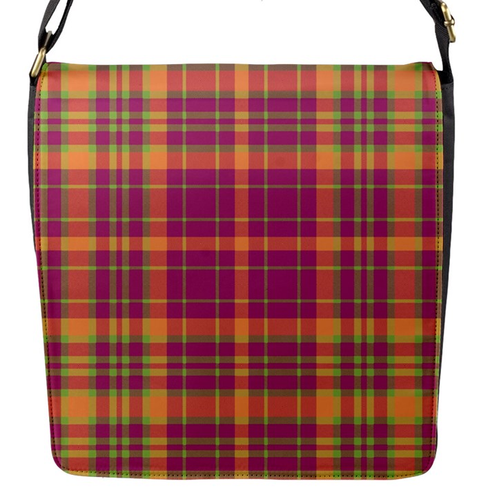 Tartan 9 Flap Closure Messenger Bag (S)