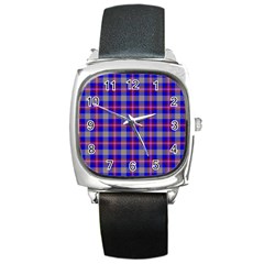 Tartan 2 Square Metal Watch by tartantotartanspink2