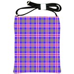 Tartan Purple Shoulder Sling Bag Front