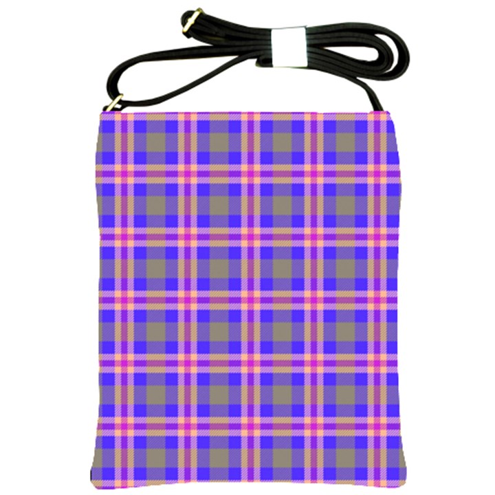 Tartan Purple Shoulder Sling Bag