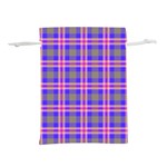 Tartan Purple Lightweight Drawstring Pouch (M) Back