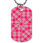 Pink Tartan-10 Dog Tag (One Side) Front