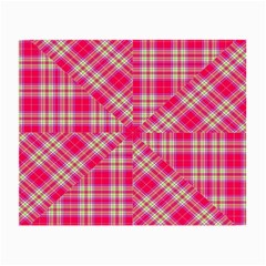 Pink Tartan-10 Small Glasses Cloth