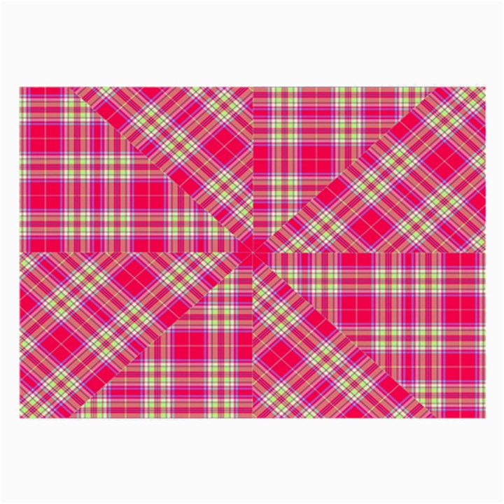 Pink Tartan-10 Large Glasses Cloth