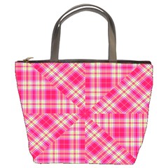 Pink Tartan-10 Bucket Bag