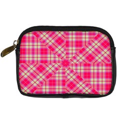 Pink Tartan-10 Digital Camera Leather Case