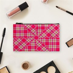 Pink Tartan-10 Cosmetic Bag (small) by tartantotartanspink2