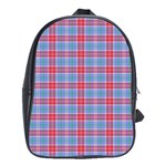 Pink Tartan 5 School Bag (XL) Front