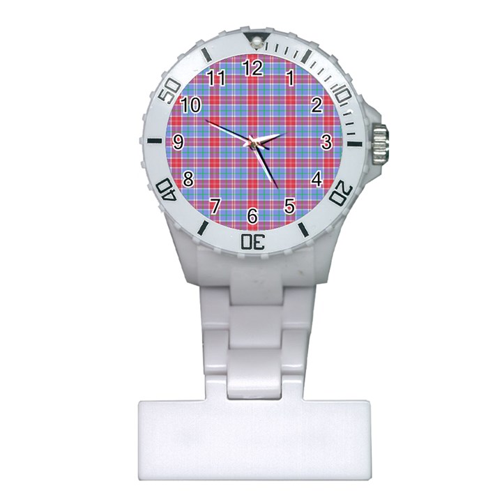 Pink Tartan 5 Plastic Nurses Watch