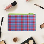 Pink Tartan 5 Cosmetic Bag (XS) Back