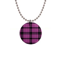 Pink Tartan 3 1  Button Necklace by tartantotartanspink2