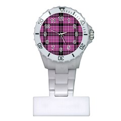 Pink Tartan 3 Plastic Nurses Watch by tartantotartanspink2