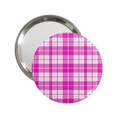 Pink Tartan 2 25  Handbag Mirrors by tartantotartanspink2