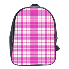 Pink Tartan School Bag (large) by tartantotartanspink2