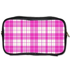 Pink Tartan Toiletries Bag (two Sides) by tartantotartanspink2