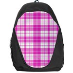 Pink Tartan Backpack Bag Front