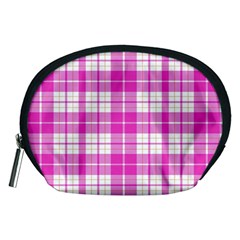 Pink Tartan Accessory Pouch (medium) by tartantotartanspink2