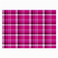 Pink Tartan-9 Large Glasses Cloth