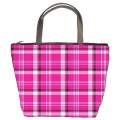 Pink Tartan-9 Bucket Bag by tartantotartanspink2