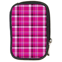 Pink Tartan-9 Compact Camera Leather Case by tartantotartanspink2