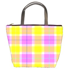 Pink Tartan-8 Bucket Bag