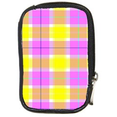 Pink Tartan-8 Compact Camera Leather Case by tartantotartanspink2