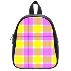 Pink Tartan-8 School Bag (small) by tartantotartanspink2