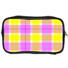 Pink Tartan-8 Toiletries Bag (one Side)