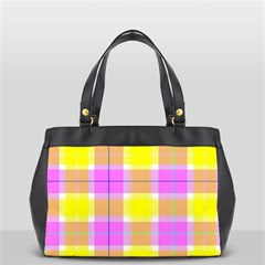 Pink Tartan-8 Oversize Office Handbag by tartantotartanspink2