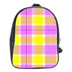 Pink Tartan-8 School Bag (XL) Front