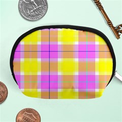 Pink Tartan-8 Accessory Pouch (medium) by tartantotartanspink2