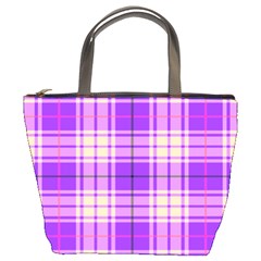 Pink Tartan 6 Bucket Bag