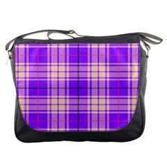 Pink Tartan 6 Messenger Bag by tartantotartanspink2