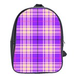 Pink Tartan 6 School Bag (XL) Front